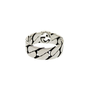 美品 グッチ インターロッキングG #24 シルバー925 リング 指輪 1392【中古】GUCCI