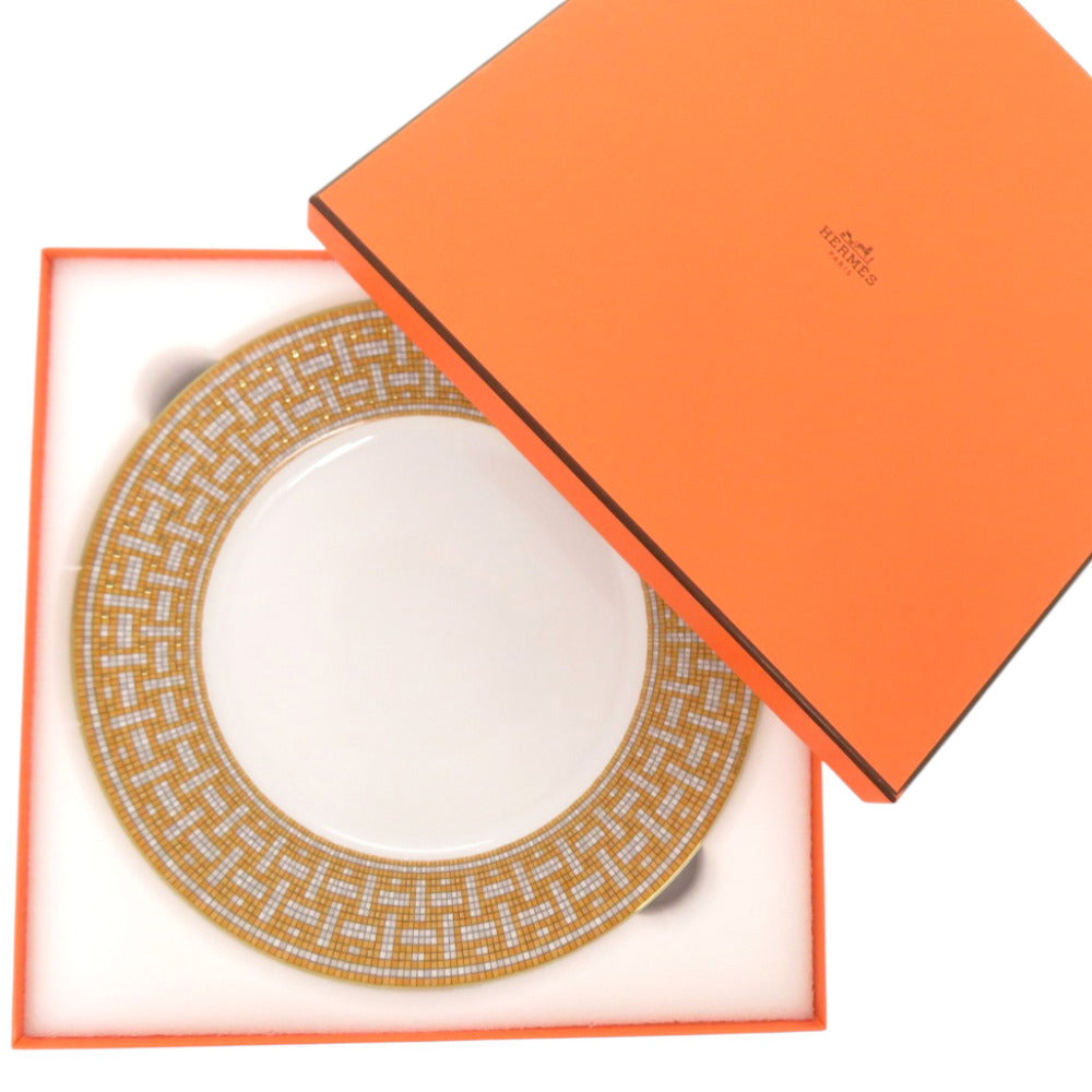 未使用品 エルメス ディナープレート モザイク 24 ゴールド P026001P ポーセリン 陶磁器 ゴールド 食器 1394【中古】HERMES