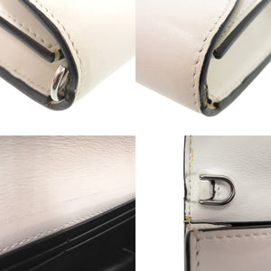 プラダ スタッズ チェーンウォレット クロスボディ 長財布 レザー ホワイト 1430【中古】PRADA