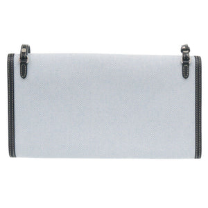 美品 バーバリー 2WAY キャンバス/レザー ブルー/ブラック ショルダーバッグ 青 黒 1431【中古】BURBERRY
