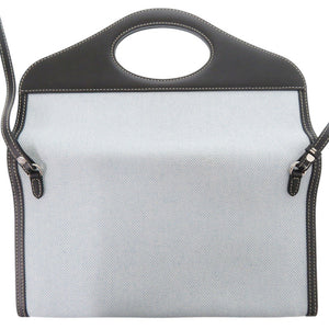 美品 バーバリー 2WAY キャンバス/レザー ブルー/ブラック ショルダーバッグ 青 黒 1431【中古】BURBERRY