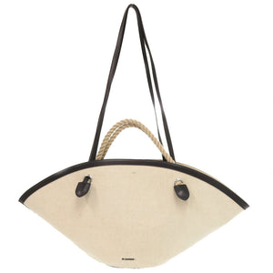 美品 ジルサンダープラス ソンブレロ キャンバス レザー ベージュ 2WAY ショルダーバッグ 1437【中古】JIL SANDER＋