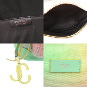 美品 ジミーチュウ ウィルマー グラデーション キャンバス レザー マルチカラー リュック デイパック 1482【中古】JIMMY CHOO
