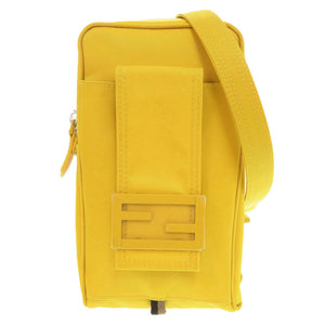 美品 フェンディ バゲット フォンポーチ 7AS056 ナイロン イエロー ショルダーバッグ 黄 1514【中古】FENDI