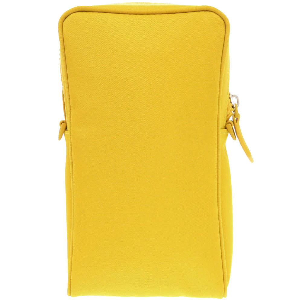 美品 フェンディ バゲット フォンポーチ 7AS056 ナイロン イエロー ショルダーバッグ 黄 1514【中古】FENDI