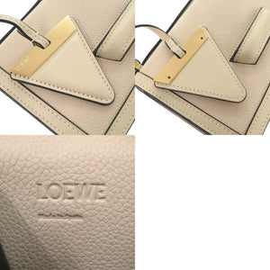 美品 ロエベ バルセロナ スモール レザー ベージュ ショルダーバッグ 1553【中古】LOEWE
