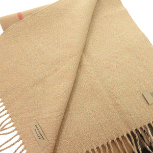 新品同様 バーバリー チェック柄 カシミヤ ベージュ マフラー 1555【中古】BURBERRY
