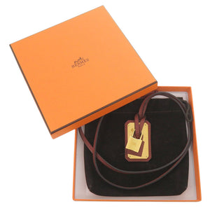 新品同様 エルメス オーケリー GM ヴォースイフト ルージュアッシュ ゴールド金具 Z刻印(2021年製) ペンダント ネックレス 赤 1564【中古】HERMES