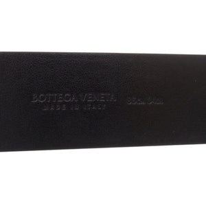 新品同様 ボッテガヴェネタ シントゥラ フレンチ 85cm 34インチ CINTURA FRENCH 649377 VMAU3 シルバー金具 レザー ブラック ベルト 1565【中古】BOTTEGAVENETA メンズ