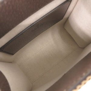 未使用品 グッチ ジャンボGG キャンバス レザー 699406 ベージュ ブラウン ミニ トート 2WAY ハンドバッグ ショルダーバッグ 1576【中古】GUCCI