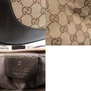 グッチ ジャッキーライン ショルダーバッグ 001 3306 3444 GGキャンバス レザー ベージュ 1624【中古】GUCCI