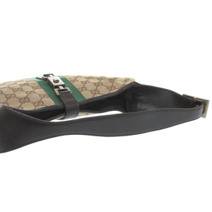 グッチ ジャッキーライン ショルダーバッグ 001 3306 3444 GGキャンバス レザー ベージュ 1624【中古】GUCCI