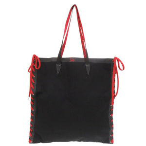 新品同様 クリスチャンルブタン CABALACE 3195149 キャンバス/カーフレザー ブラック トートバッグ 黒 1633【中古】Christian Louboutin