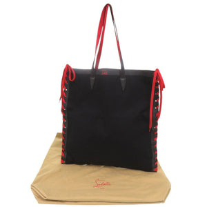 新品同様 クリスチャンルブタン CABALACE 3195149 キャンバス/カーフレザー ブラック トートバッグ 黒 1633【中古】Christian Louboutin