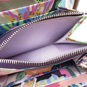 エルメス アザップコンパクト シルクイン ゴールド ラウンド財布 レザー ブラウン W刻印 1635【中古】HERMES