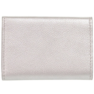 美品 ルイ ヴィトン ポルトフォイユ ロックミニ レザー シルバー 三つ折り財布 LV 1637【中古】LOUIS VUITTON