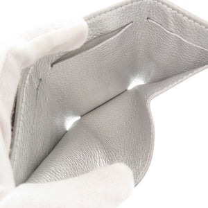 美品 ルイ ヴィトン ポルトフォイユ ロックミニ レザー シルバー 三つ折り財布 LV 1637【中古】LOUIS VUITTON