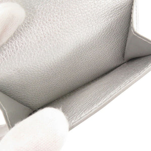 美品 ルイ ヴィトン ポルトフォイユ ロックミニ レザー シルバー 三つ折り財布 LV 1637【中古】LOUIS VUITTON