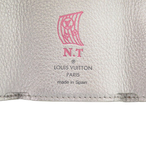 美品 ルイ ヴィトン ポルトフォイユ ロックミニ レザー シルバー 三つ折り財布 LV 1637【中古】LOUIS VUITTON
