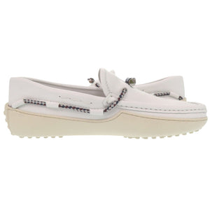 新品同様 トッズ ドライビングシューズ GOMMINI ゴンミーニ XXM24C0CW00OIL サイズ5.5 24.5cm レザー ラバー ホワイト 白 スリッポン ローファー モカシン 靴その他 1709【中古】TOD’S メンズ