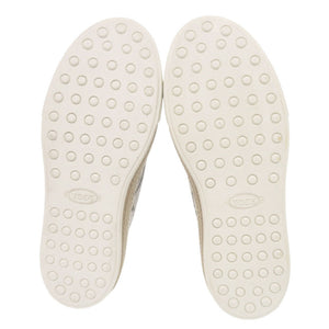 未使用品 トッズ ペイズリー柄 サイズ35 レザー ラバー グレー スニーカー 1711【中古】TOD’S