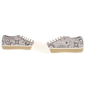 未使用品 トッズ ペイズリー柄 サイズ35 レザー ラバー グレー スニーカー 1711【中古】TOD’S