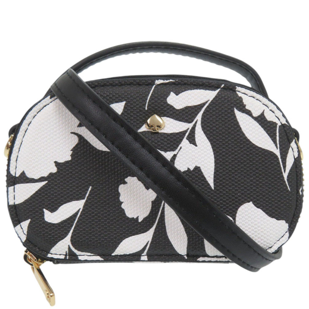 新品同様 ケイトスペード × TARGET 2WAY 花柄 ブラック/ホワイト ミニショルダーバッグ 黒 白 1723【中古】Kate Spade × TARGET