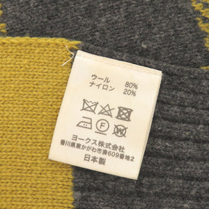 美品 ヴィヴィアンウエストウッド チェック柄 オーブ ウール イエロー グレー マフラー 1724【中古】Vivienne Westwood