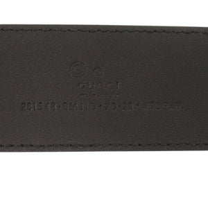新品同様 グッチ マイクログッチシマ 281548 レザー ブラック 黒 ベルト 1725【中古】GUCCI