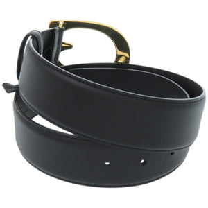美品 グッチ Gバックル 655567BGM0G レザー メタル ブラック 黒 ベルト 1726【中古】GUCCI