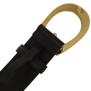 美品 グッチ Gバックル 655567BGM0G レザー メタル ブラック 黒 ベルト 1726【中古】GUCCI