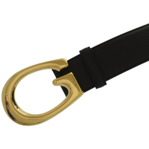 美品 グッチ Gバックル 655567BGM0G レザー メタル ブラック 黒 ベルト 1726【中古】GUCCI
