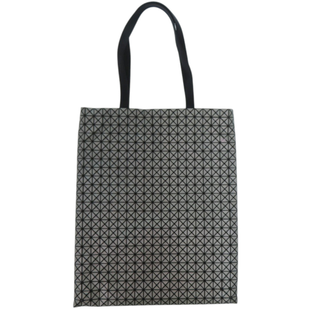 美品 イッセイミヤケ BAOBAO バオバオ CRISPY クリスピー BB92 AG601 コットン マットグレー 灰 トートバッグ 1752【中古】ISSEY MIYAKE