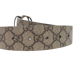 美品 グッチ GGバックル ベルト 370543 PVC レザー ベージュ 1779【中古】GUCCI