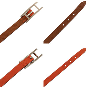 美品 エルメス ビーアピ ドゥブルトゥール スイフト メタル オレンジ ブレスレット 1791【中古】HERMES