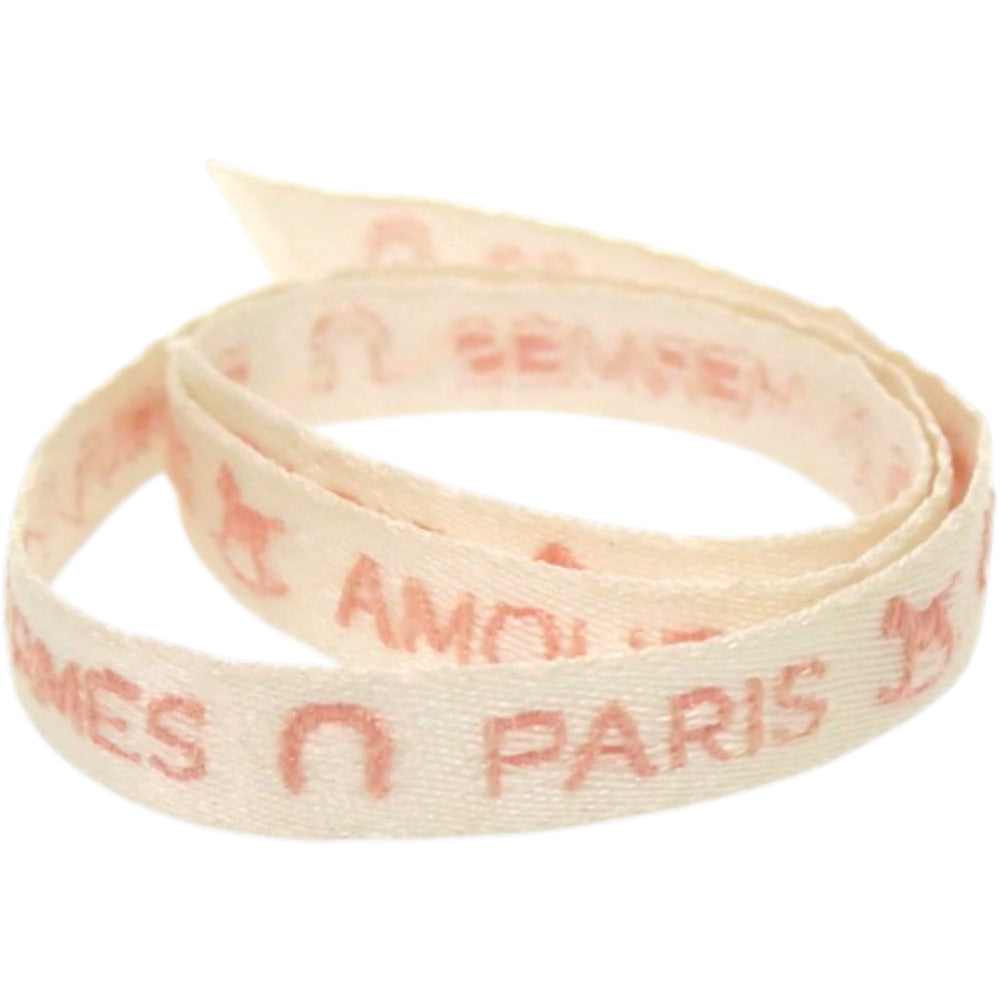 新品同様 エルメス ベビー用ミサンガ ホワイト ブレスレット 1796【中古】HERMES