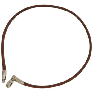 美品 エルメス キテ レザー メタル ブラウン 茶 チョーカー 1796【中古】HERMES