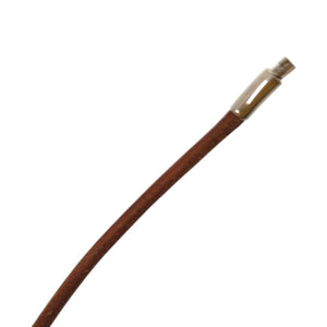 美品 エルメス キテ レザー メタル ブラウン 茶 チョーカー 1796【中古】HERMES