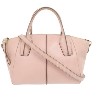 美品 トッズ 2WAY Dスタイリング レザー ピンク ハンドバッグ 1797【中古】TOD’S