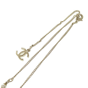 新品同様 シャネル 鹿モチーフ GP ラインストーン ゴールド ネックレス 1815【中古】CHANEL