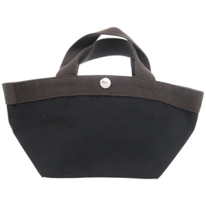 美品 エルベ シャプリエ レザー キャンバス ノワール 黒 ハンドバッグ 1824【中古】Herve Chapelier