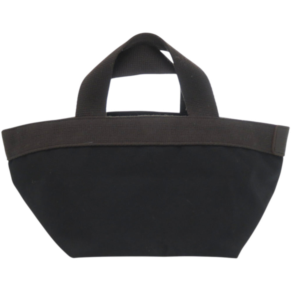 美品 エルベ シャプリエ レザー キャンバス ノワール 黒 ハンドバッグ 1824【中古】Herve Chapelier