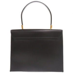 美品 サルヴァトーレフェラガモ ガンチーニ レザー ブラック 2WAY ハンドバッグ ショルダーバッグ 黒 0003【中古】Salvatore Ferragamo