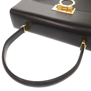 美品 サルヴァトーレフェラガモ ガンチーニ レザー ブラック 2WAY ハンドバッグ ショルダーバッグ 黒 0003【中古】Salvatore Ferragamo