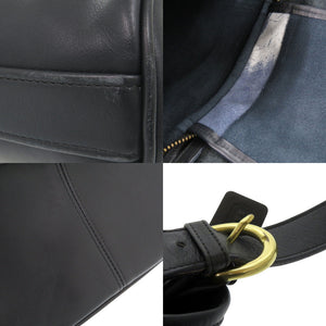 コーチ オールドコーチ 4115 レザー ブラック ショルダーバッグ 黒 0017【中古】COACH