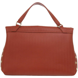 美品 ザネラート ポスティーナ POSTINA M+ 30131498 カーフ CACHEMIRE BLANDINE レッドブラウン 茶 ショルダーバッグ 0051【中古】ZANELLATO