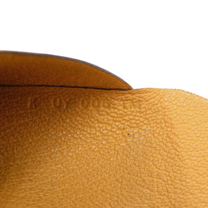 美品 エルメス カルヴィ デュオ UY006TM K刻印(2025年製) シルバー金具 シェーブル フォイン イエロー 黄 コインケース 財布 0058【中古】HERMES