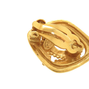 美品 シャネル ヴィンテージ ココマーク メタル ゴールド イヤリング 0067【中古】CHANEL