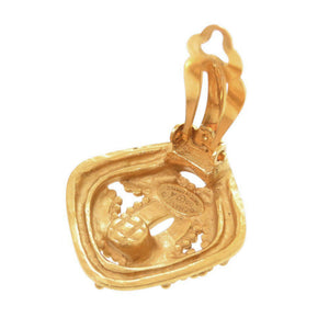 美品 シャネル ヴィンテージ ココマーク メタル ゴールド イヤリング 0067【中古】CHANEL