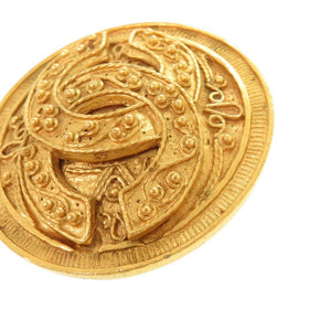 美品 シャネル ヴィンテージ ココマーク メタル ゴールド ブローチ 0068【中古】CHANEL